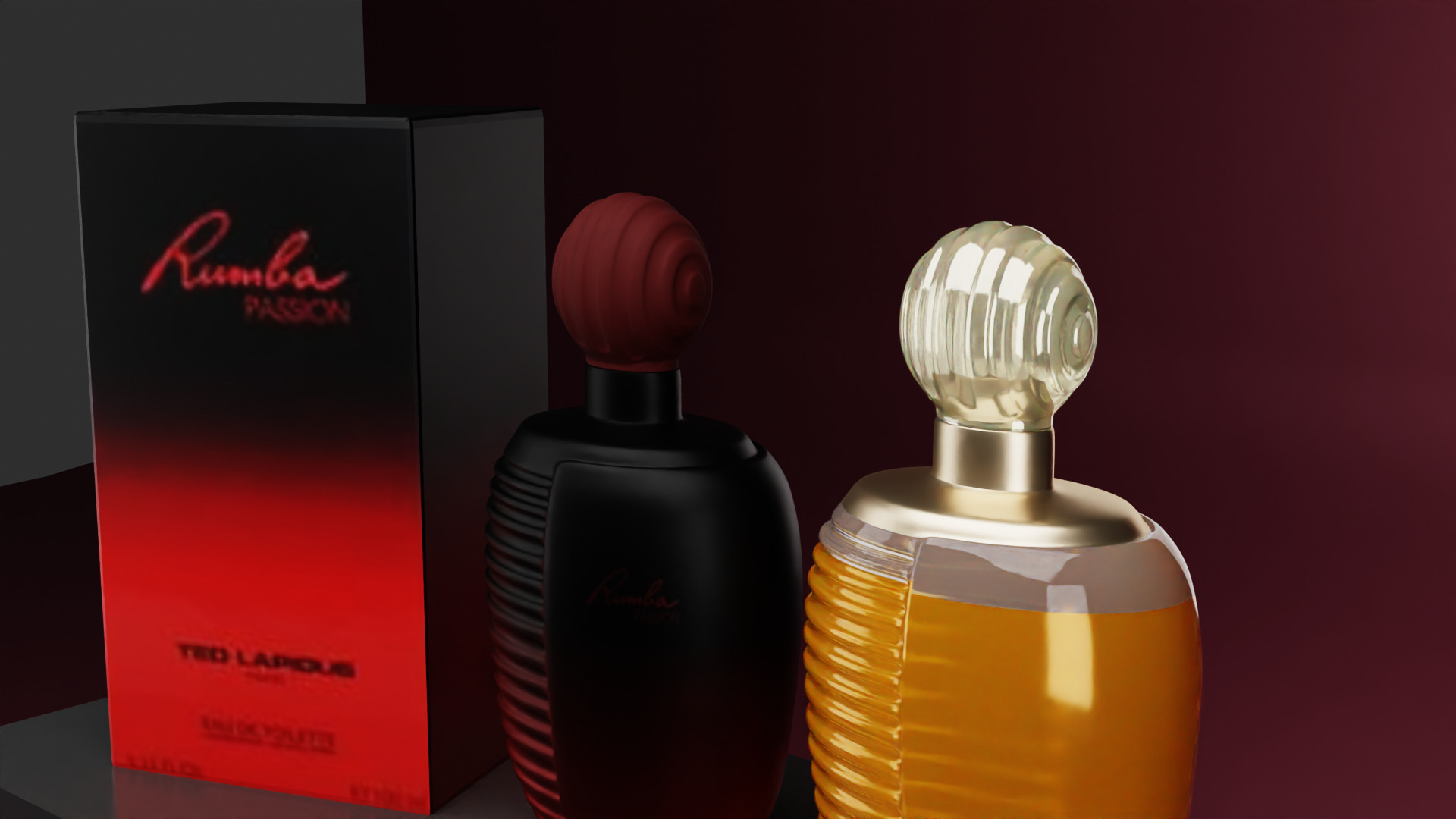 Rumba Passion Perfume Bottle Realistic for Product Visualization 3D model_5