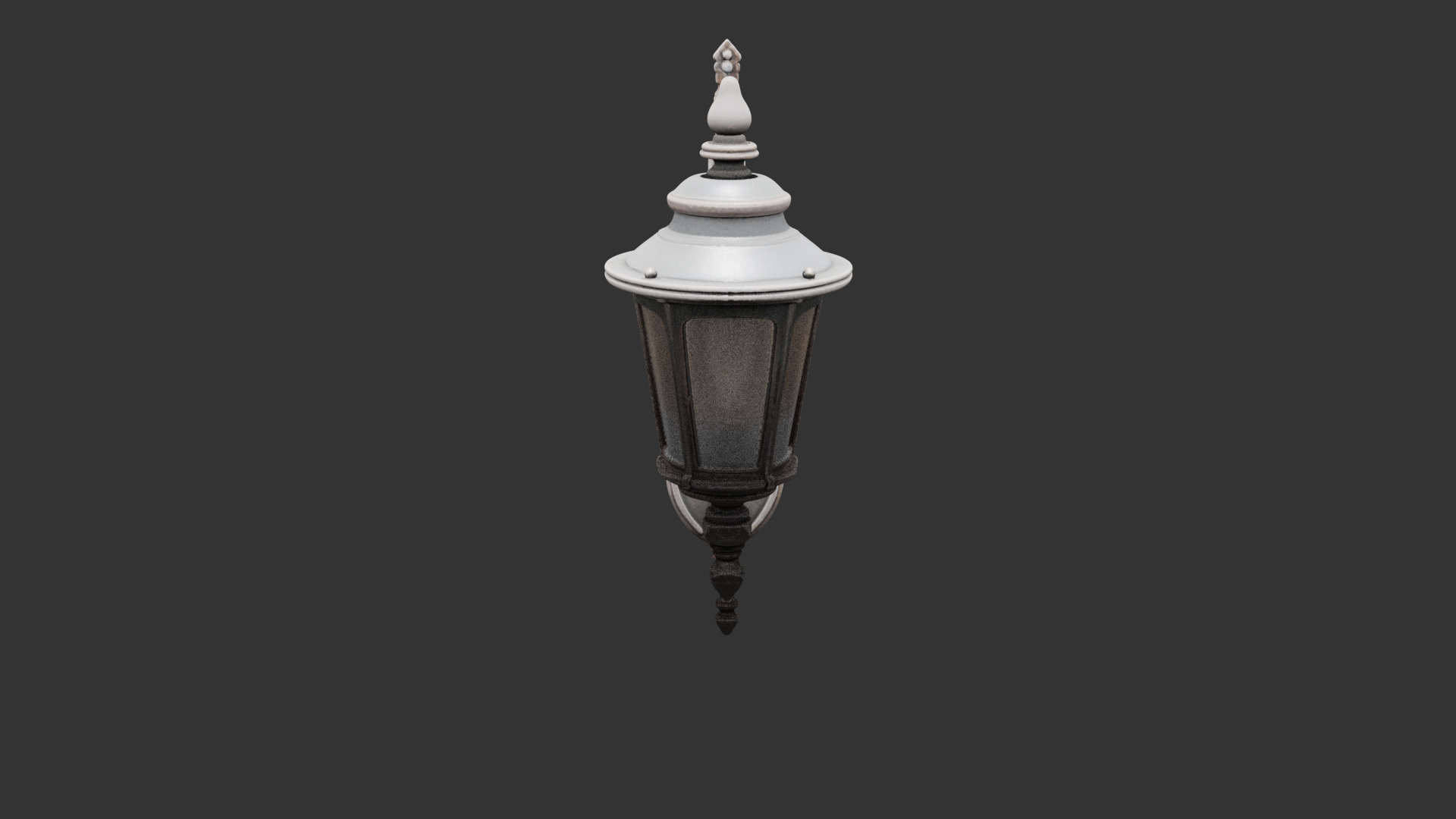 Decorative Wall Lamp with Iron Frame Low-poly 3D model_1