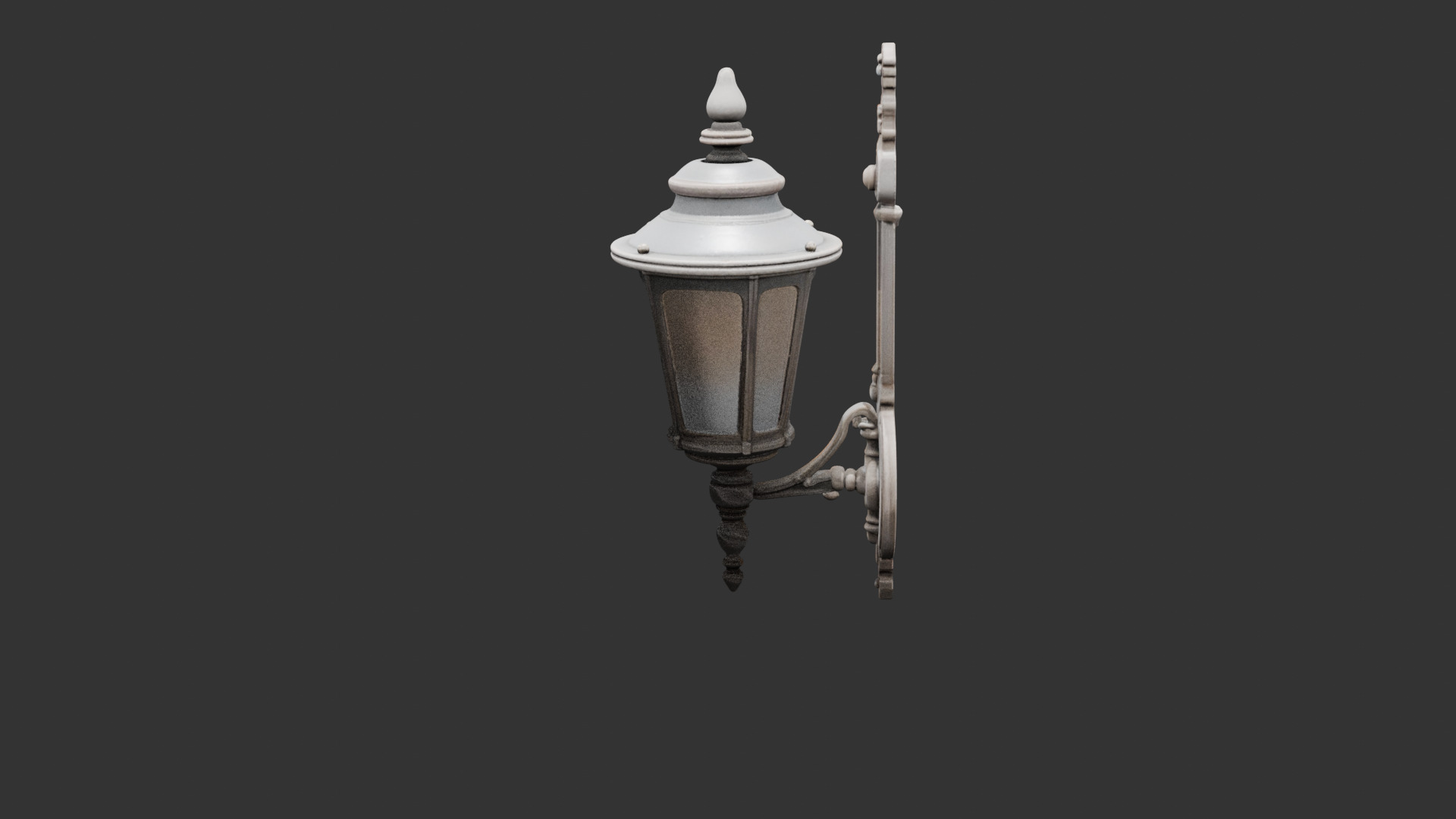 Decorative Wall Lamp with Iron Frame Low-poly 3D model_17