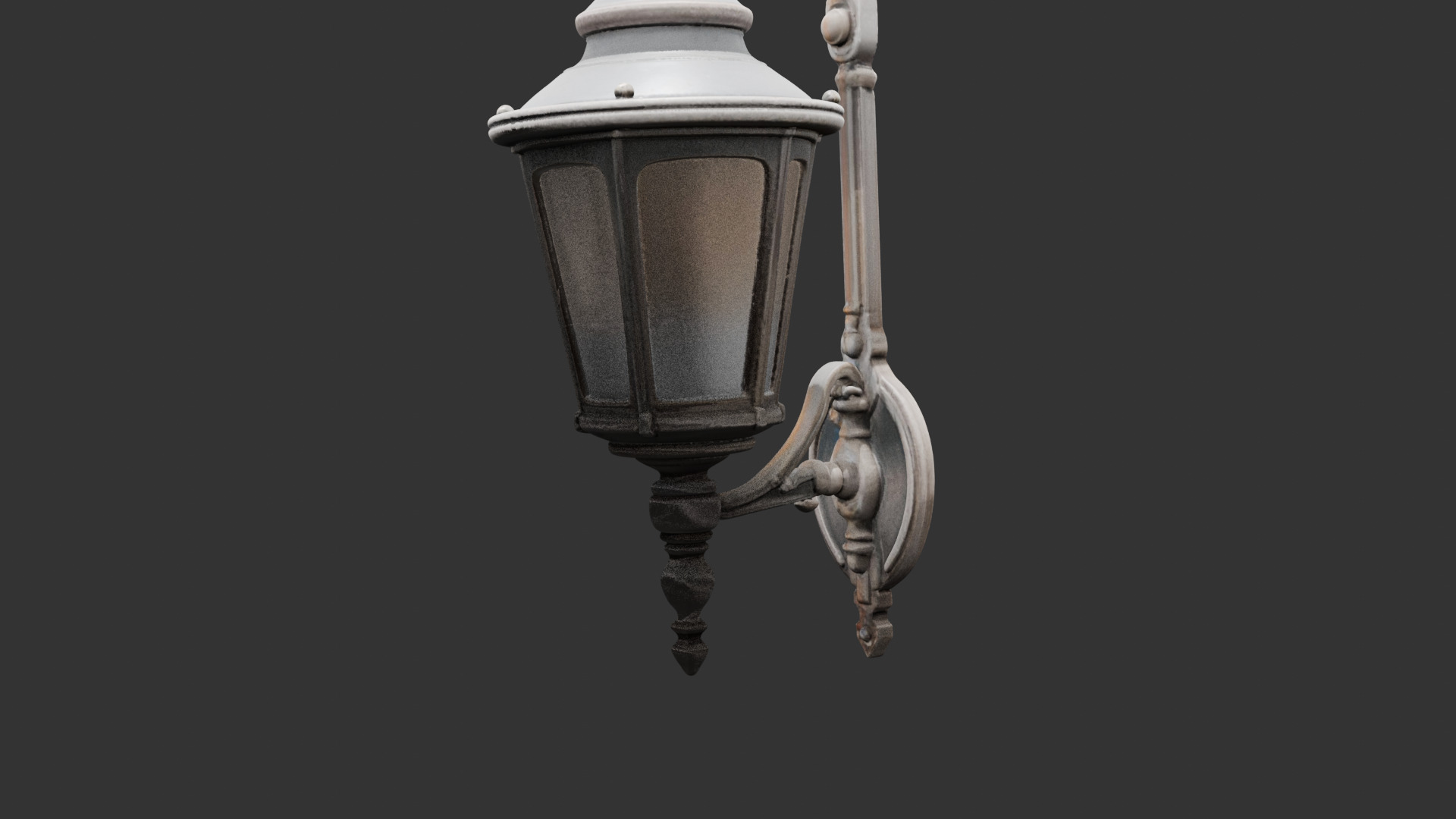 Decorative Wall Lamp with Iron Frame Low-poly 3D model_2