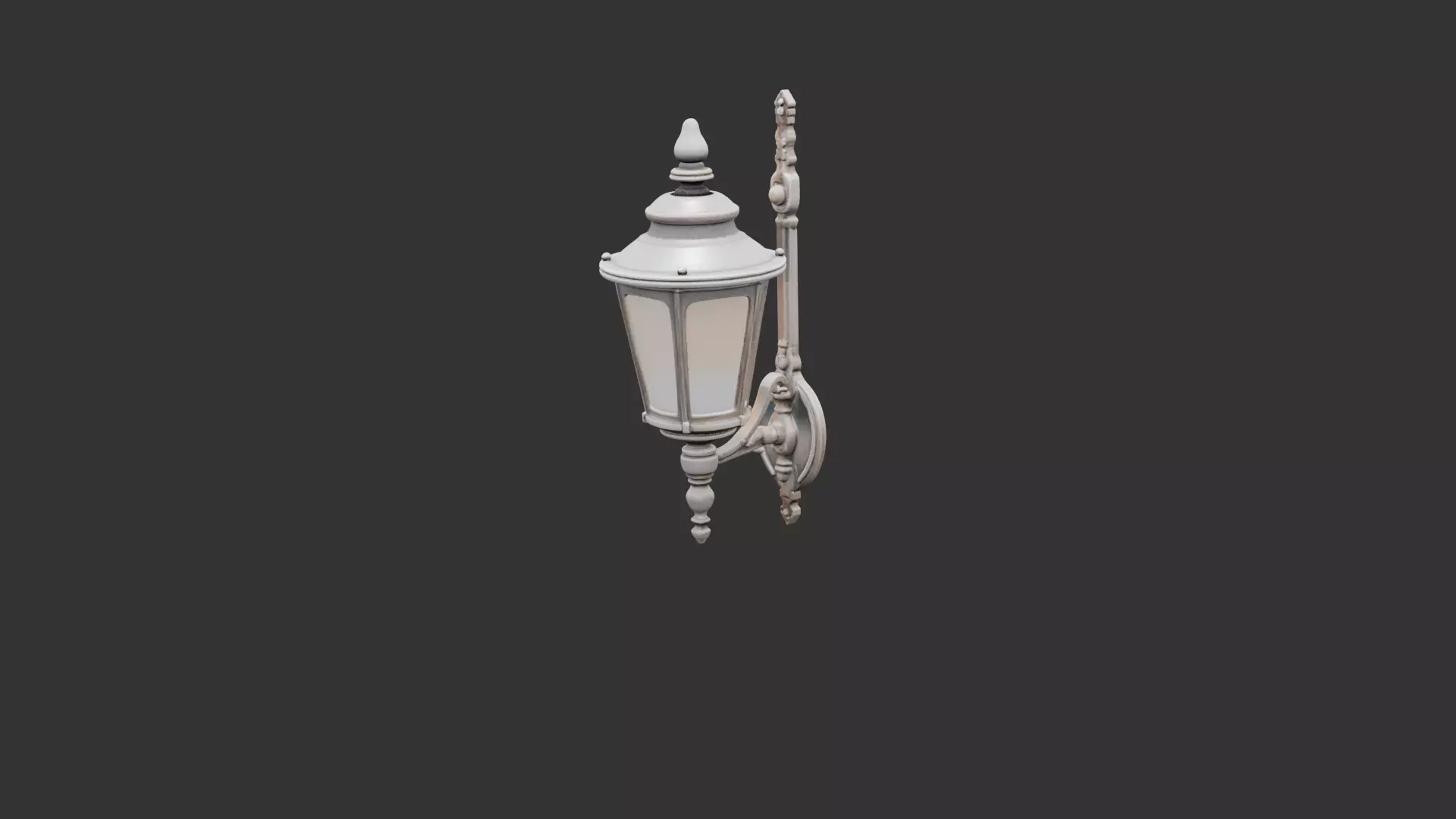 Decorative Wall Lamp with Iron Frame Low-poly 3D model_0