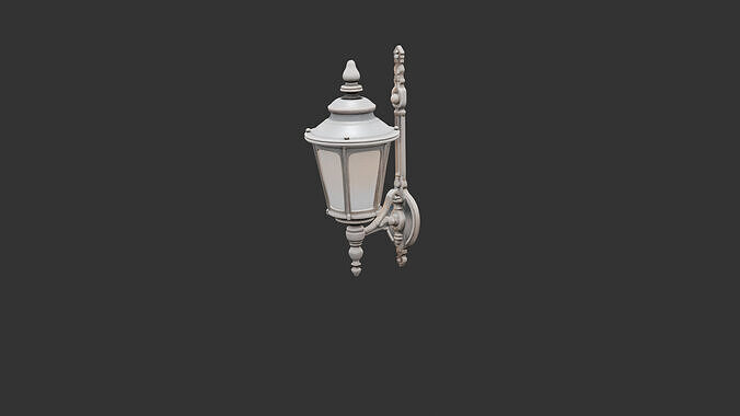 Decorative Wall Lamp with Iron Frame Low-poly 3D model