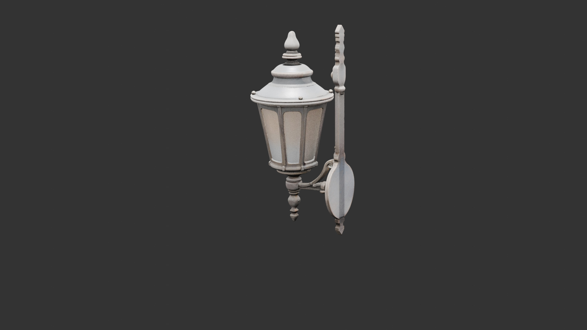 Decorative Wall Lamp with Iron Frame Low-poly 3D model_16