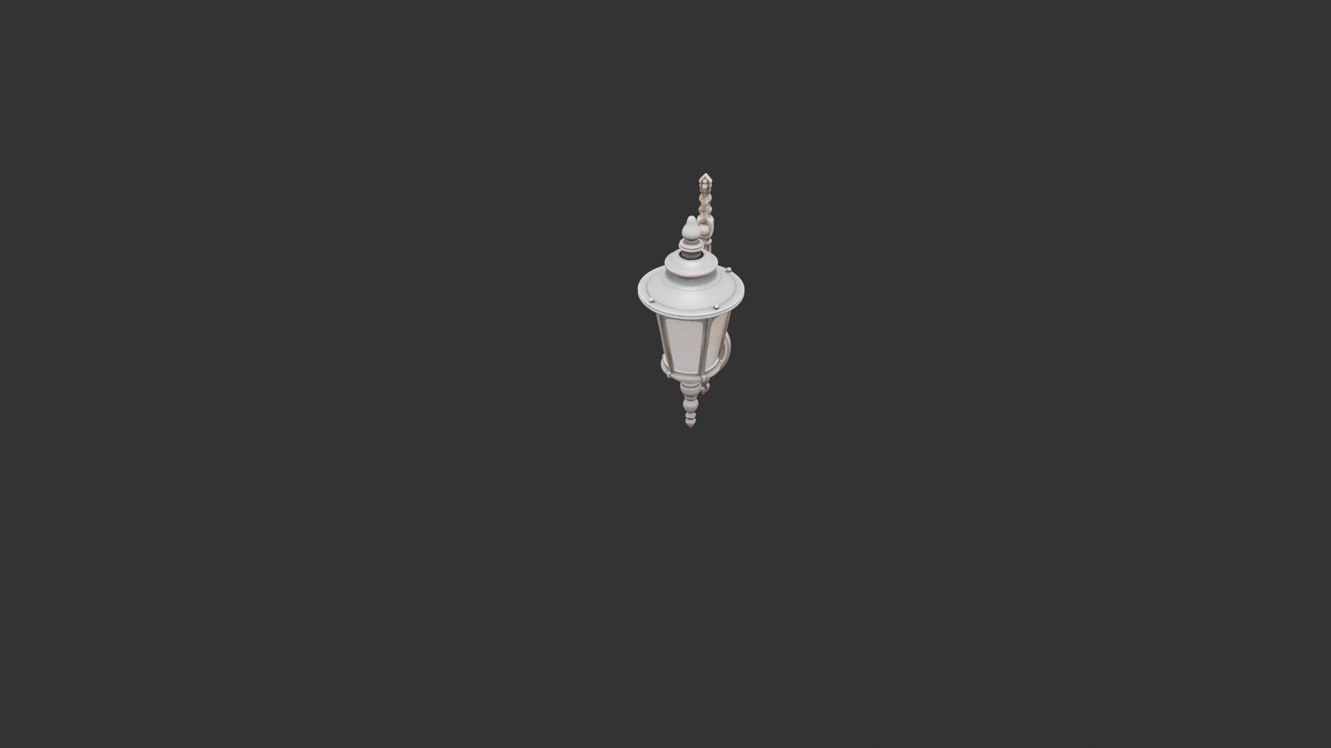 Decorative Wall Lamp with Iron Frame Low-poly 3D model_4