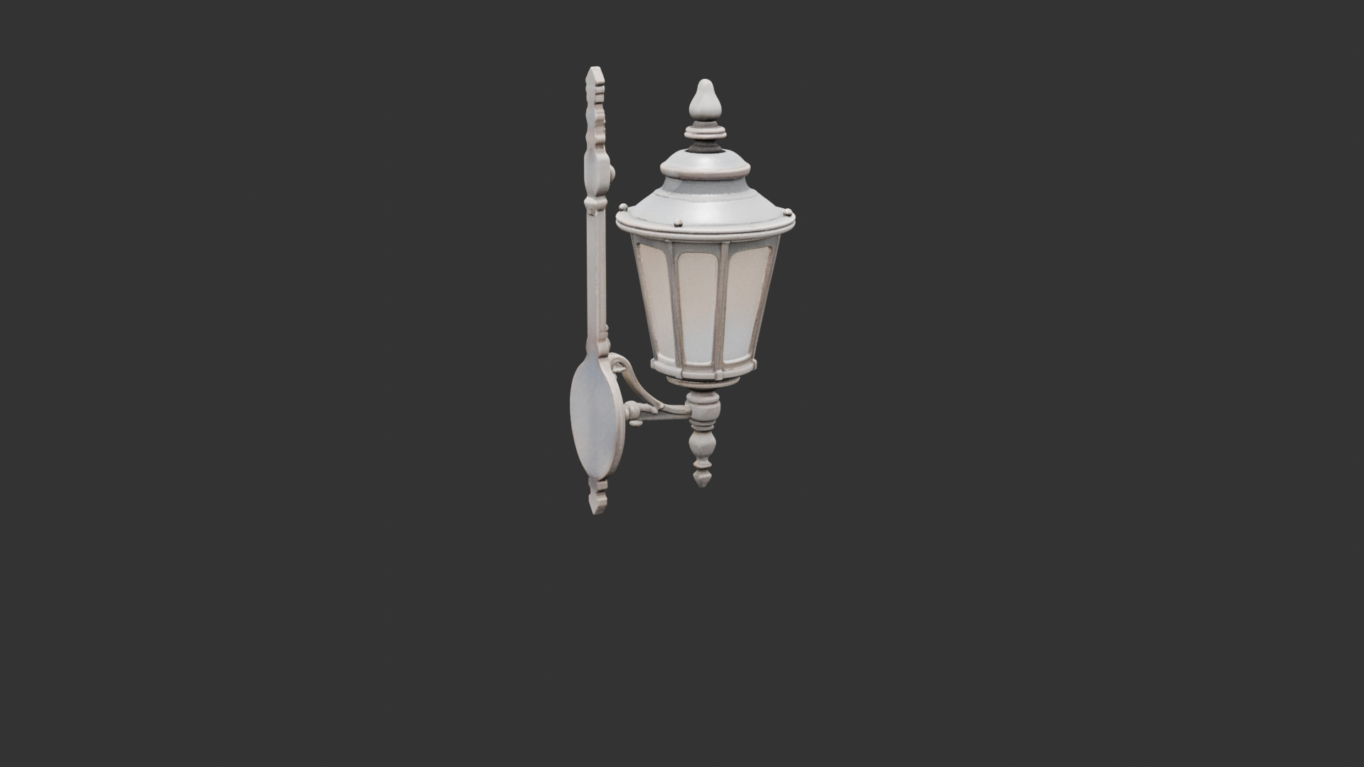 Decorative Wall Lamp with Iron Frame Low-poly 3D model_14