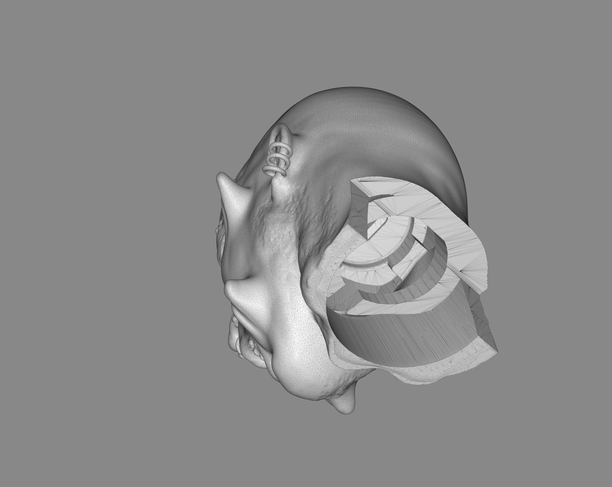 Prisioner Tortured Head 3D print model_24