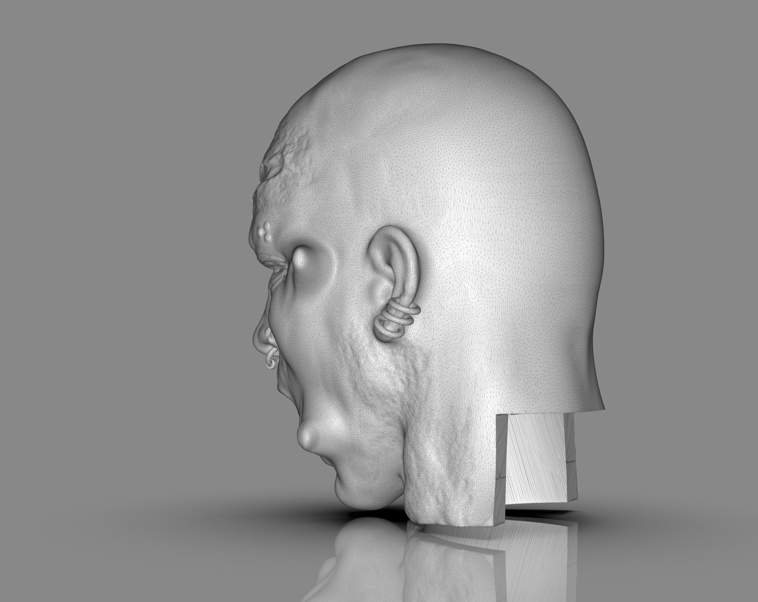 Prisioner Tortured Head 3D print model_18