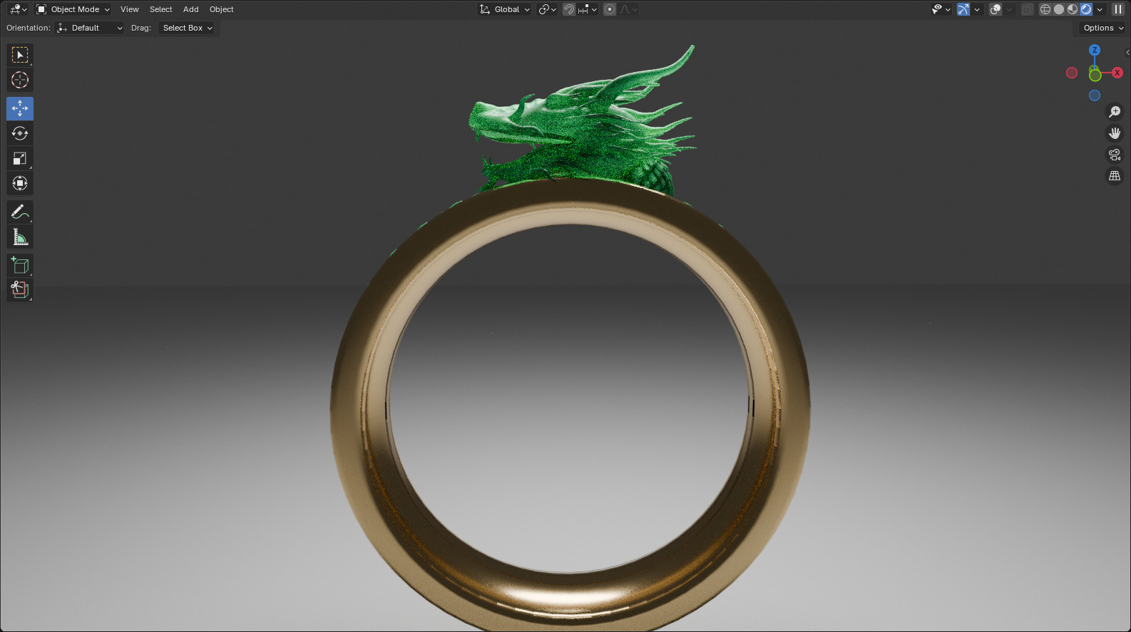 Jade Dragon 3D model_2