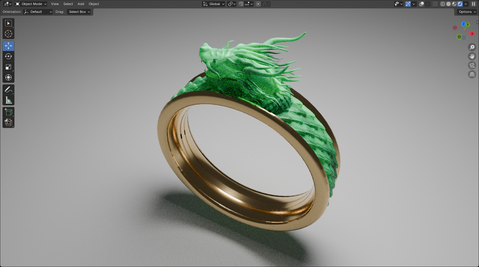 Jade Dragon 3D model_4