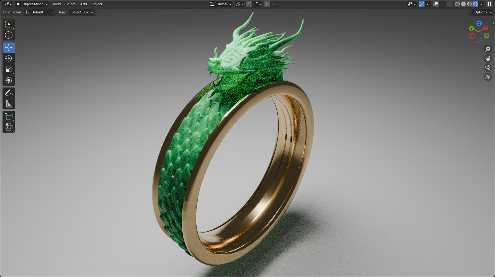 Jade Dragon 3D model_1