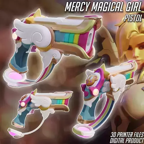 Mercy Magical Girl Pistol from Overwatch 2 3D print model