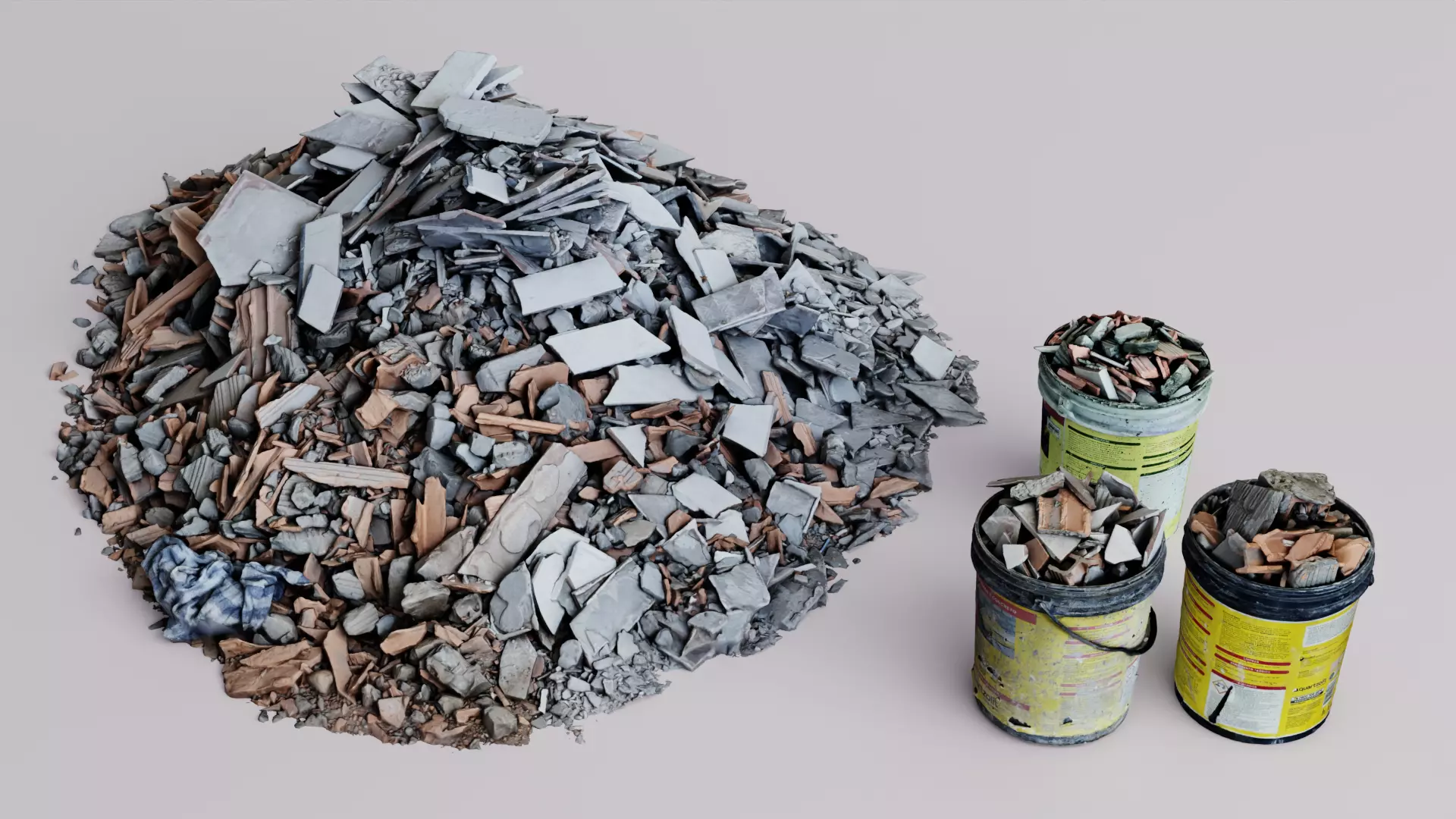 Construction Debris Pack 3D model_0