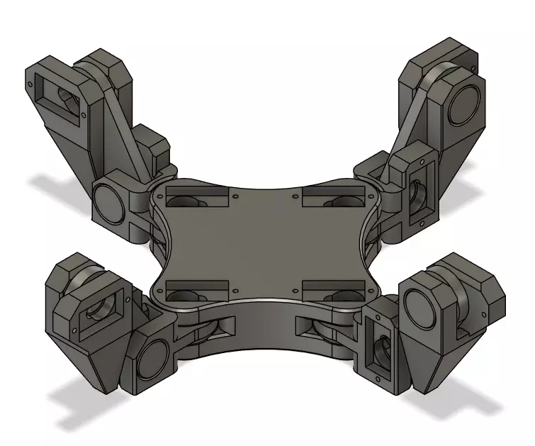 Quadruped Robot Base Print in Place 3D print model