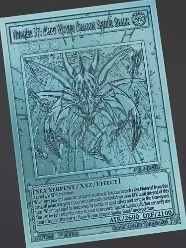 Number 37 Hope Woven Dragon Spider Shark - yu-gi-oh 3D print model