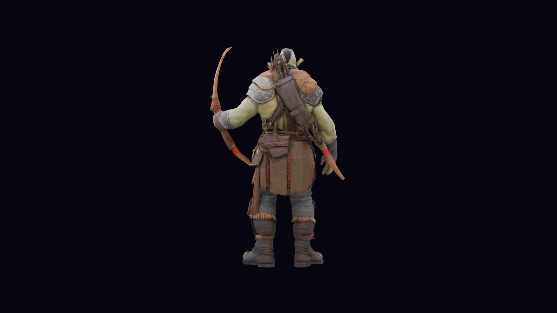 Orc Archer Low-poly 3D model_1