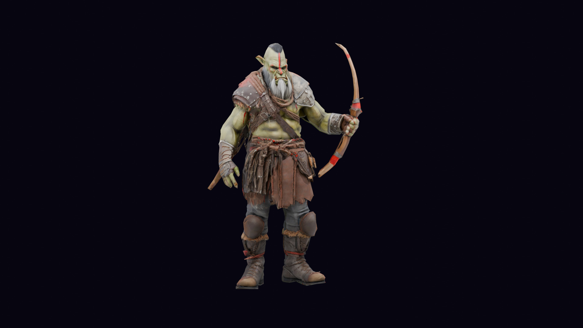 Orc Archer Low-poly 3D model_3