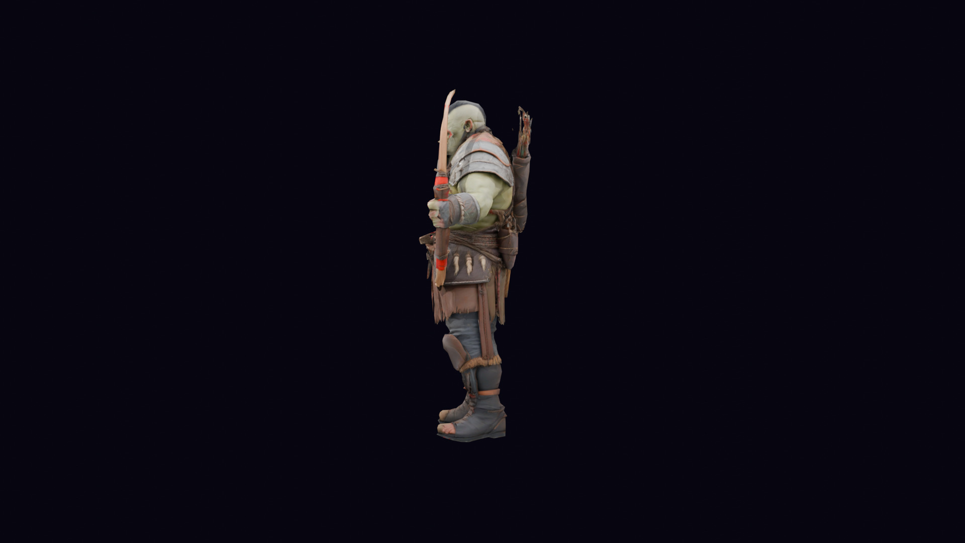 Orc Archer Low-poly 3D model_5
