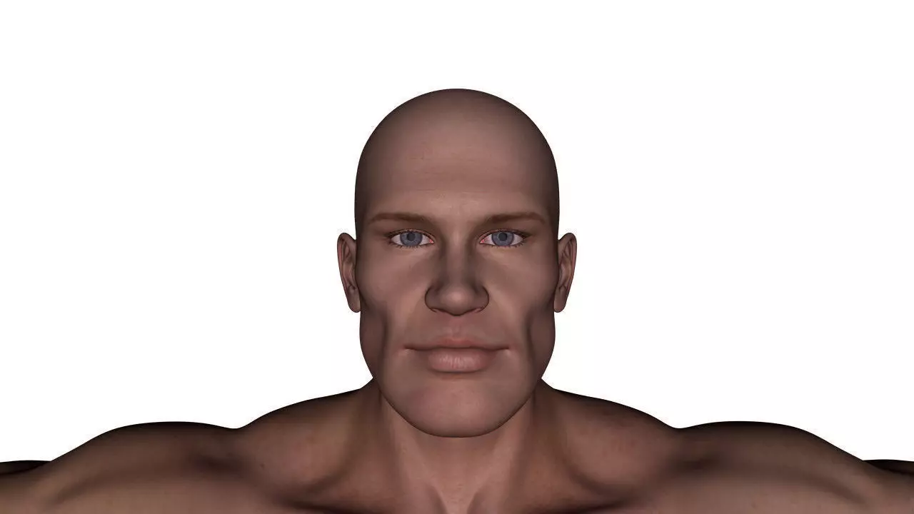 Realistic Alpha Male - Rigged Low-poly 3D model_0