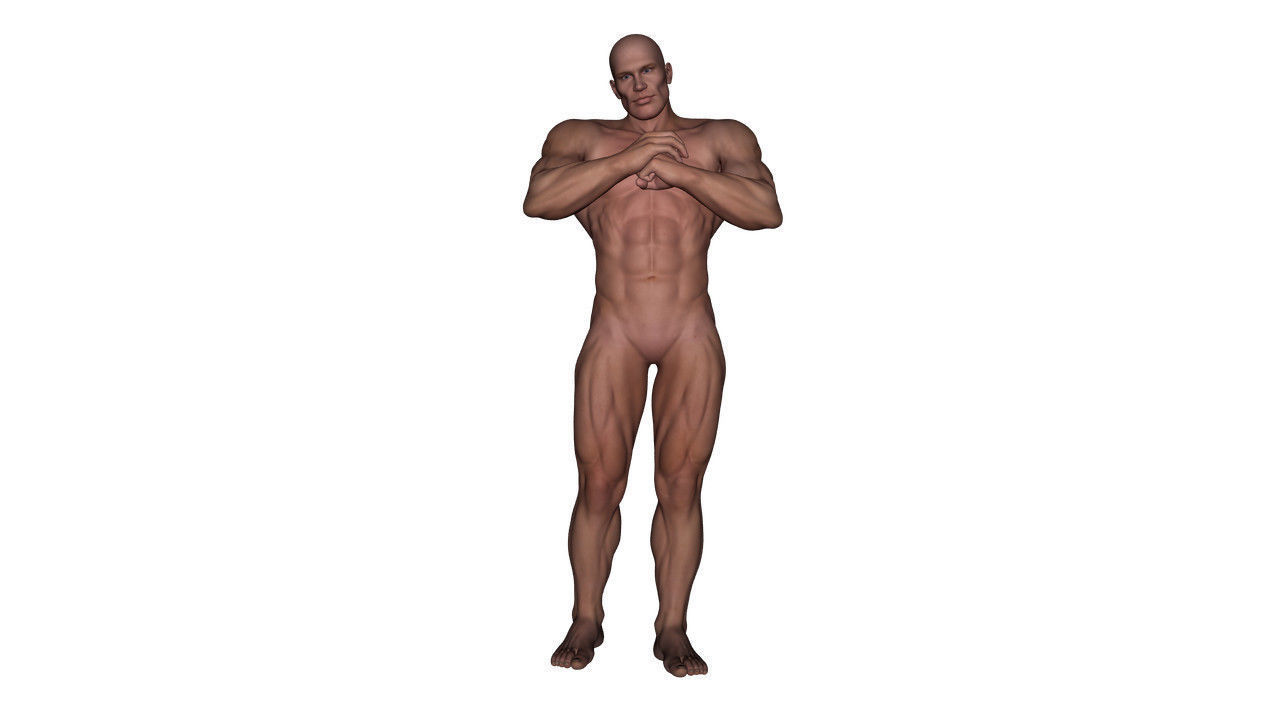 Realistic Alpha Male - Rigged Low-poly 3D model_35
