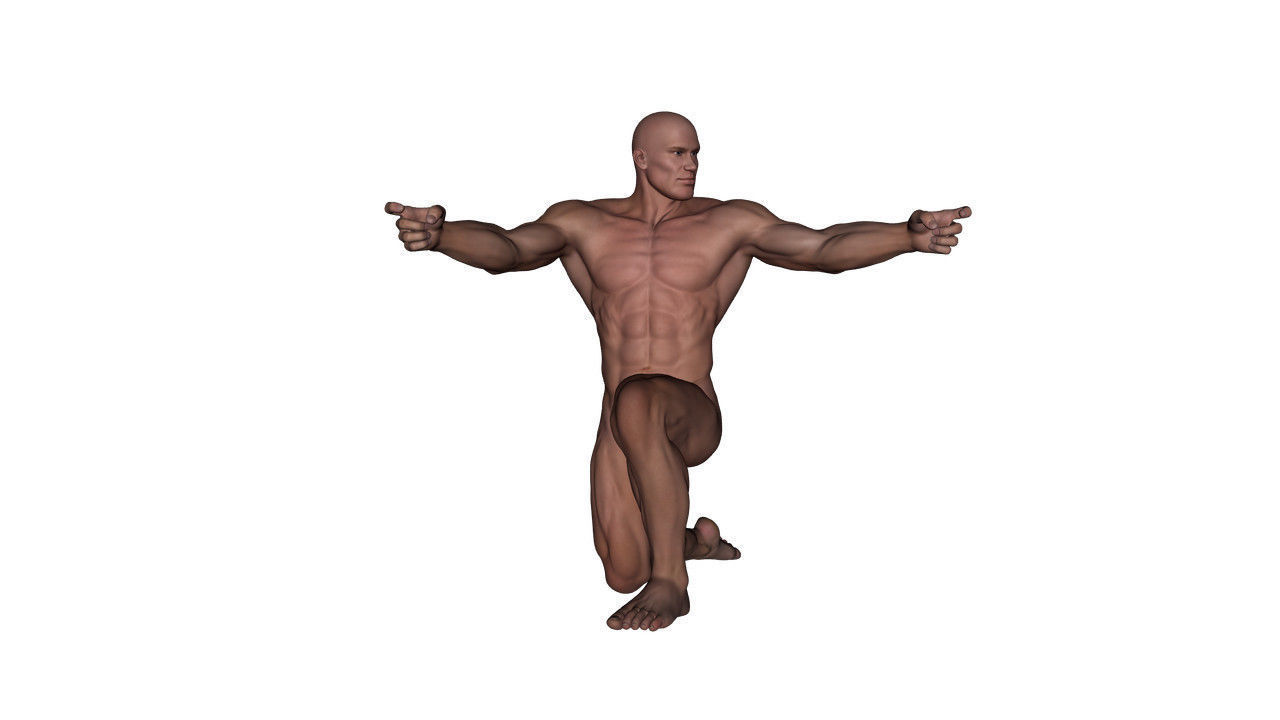 Realistic Alpha Male - Rigged Low-poly 3D model_32