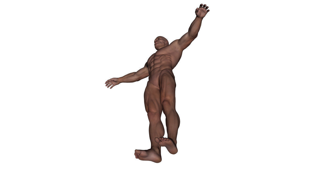 Realistic Alpha Male - Rigged Low-poly 3D model_22