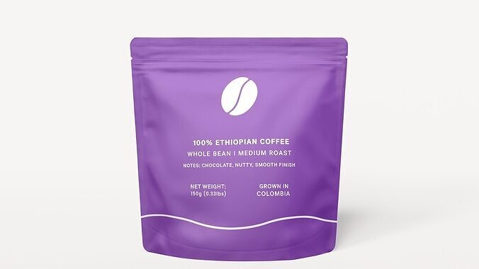 Coffee Bag Small Low-poly 3D model