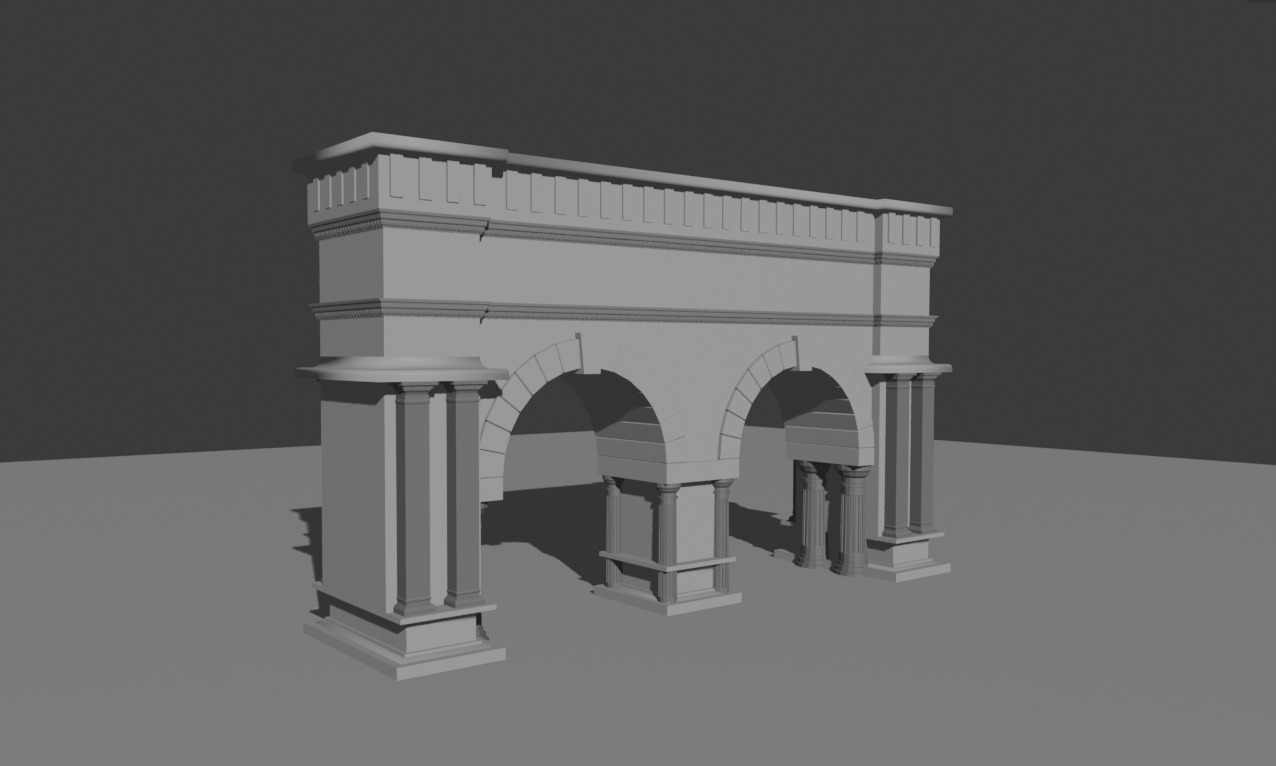 City Gate Low-poly 3D model_2