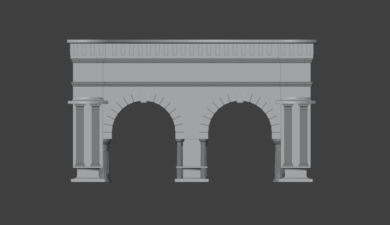 City Gate Low-poly 3D model_1