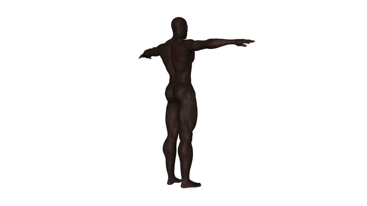 Realistic Black Man - Rigged Low-poly 3D model_7