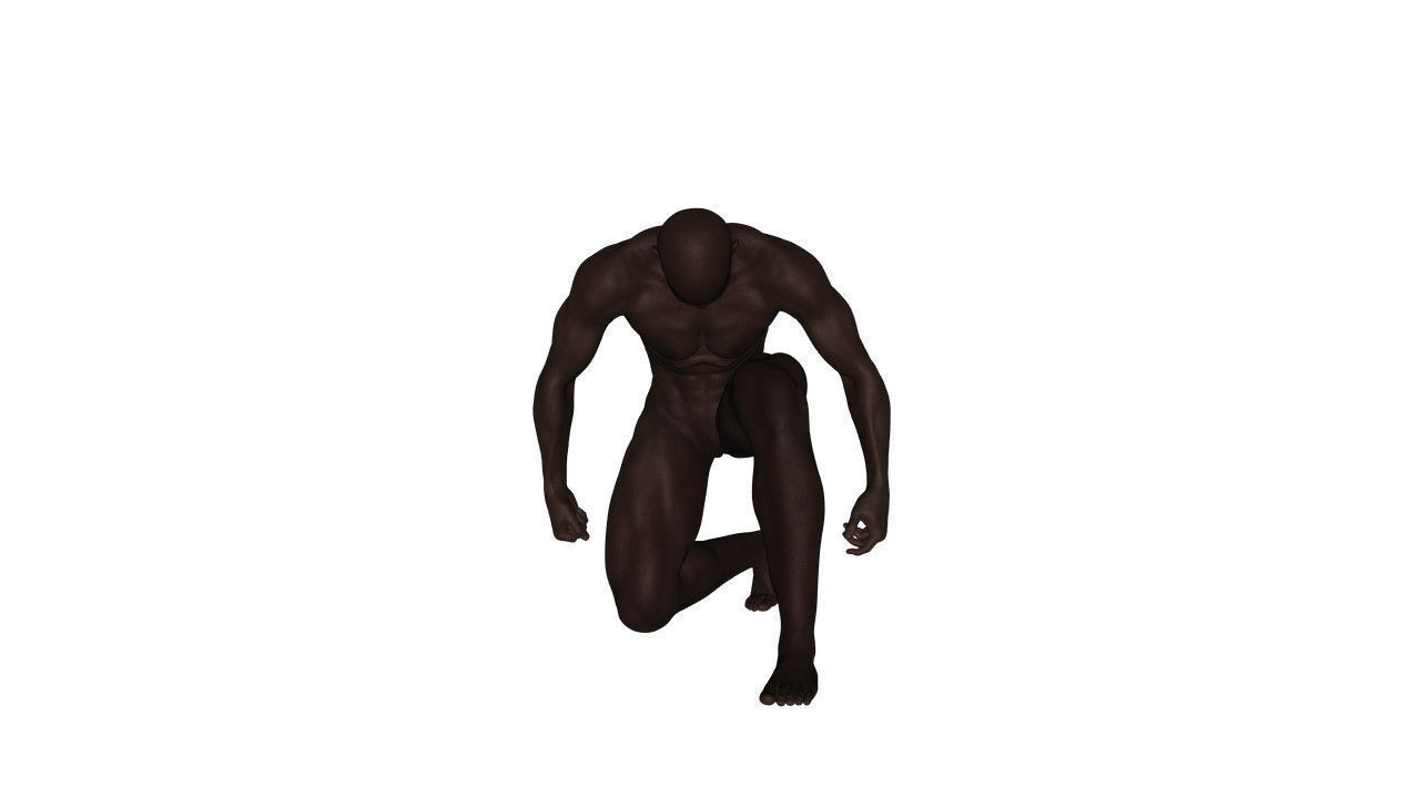 Realistic Black Man - Rigged Low-poly 3D model_12