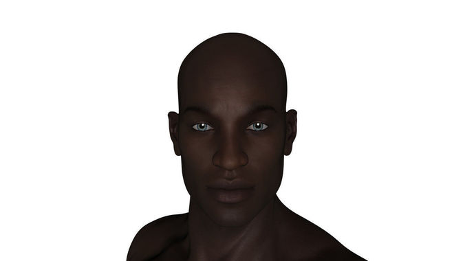 Realistic Black Man - Rigged Low-poly 3D model