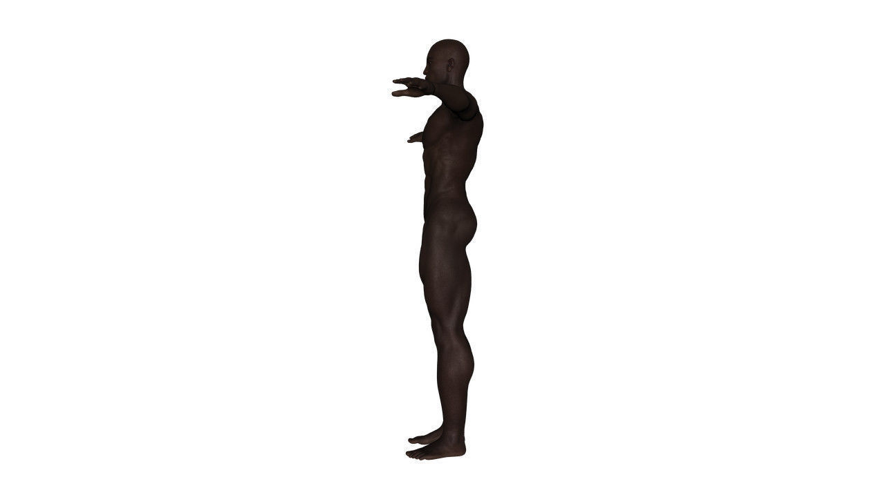 Realistic Black Man - Rigged Low-poly 3D model_4