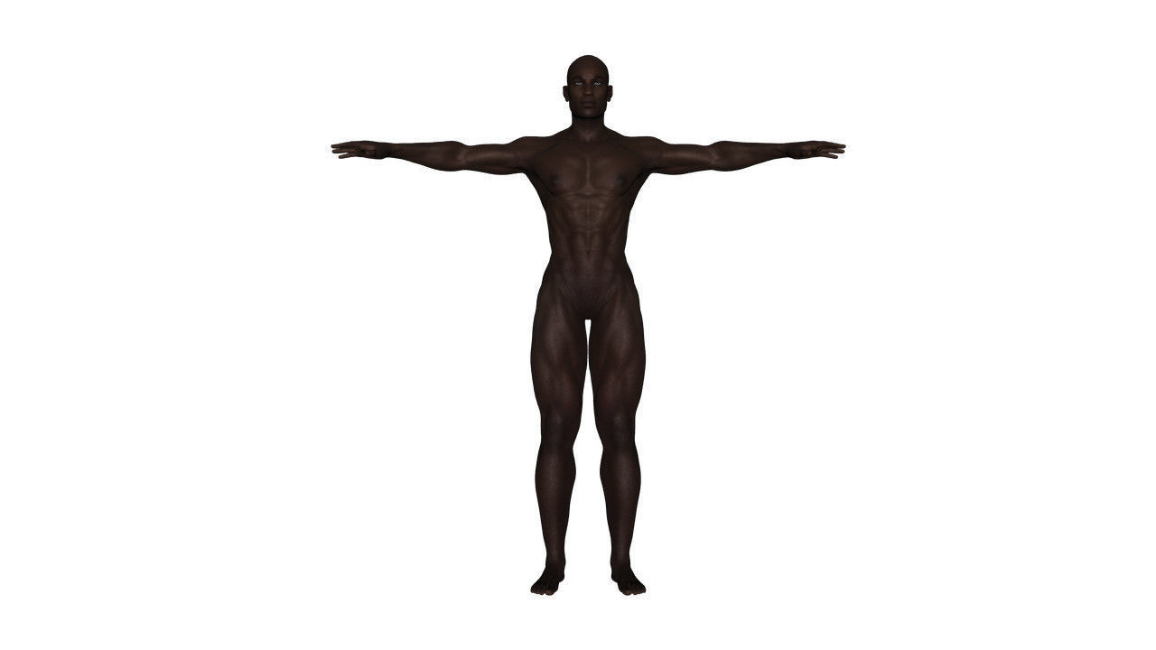 Realistic Black Man - Rigged Low-poly 3D model_2