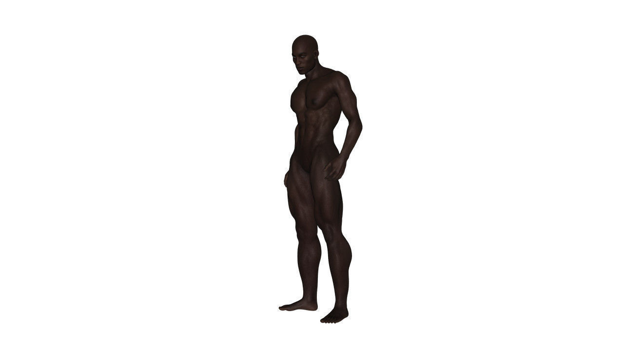 Realistic Black Man - Rigged Low-poly 3D model_1
