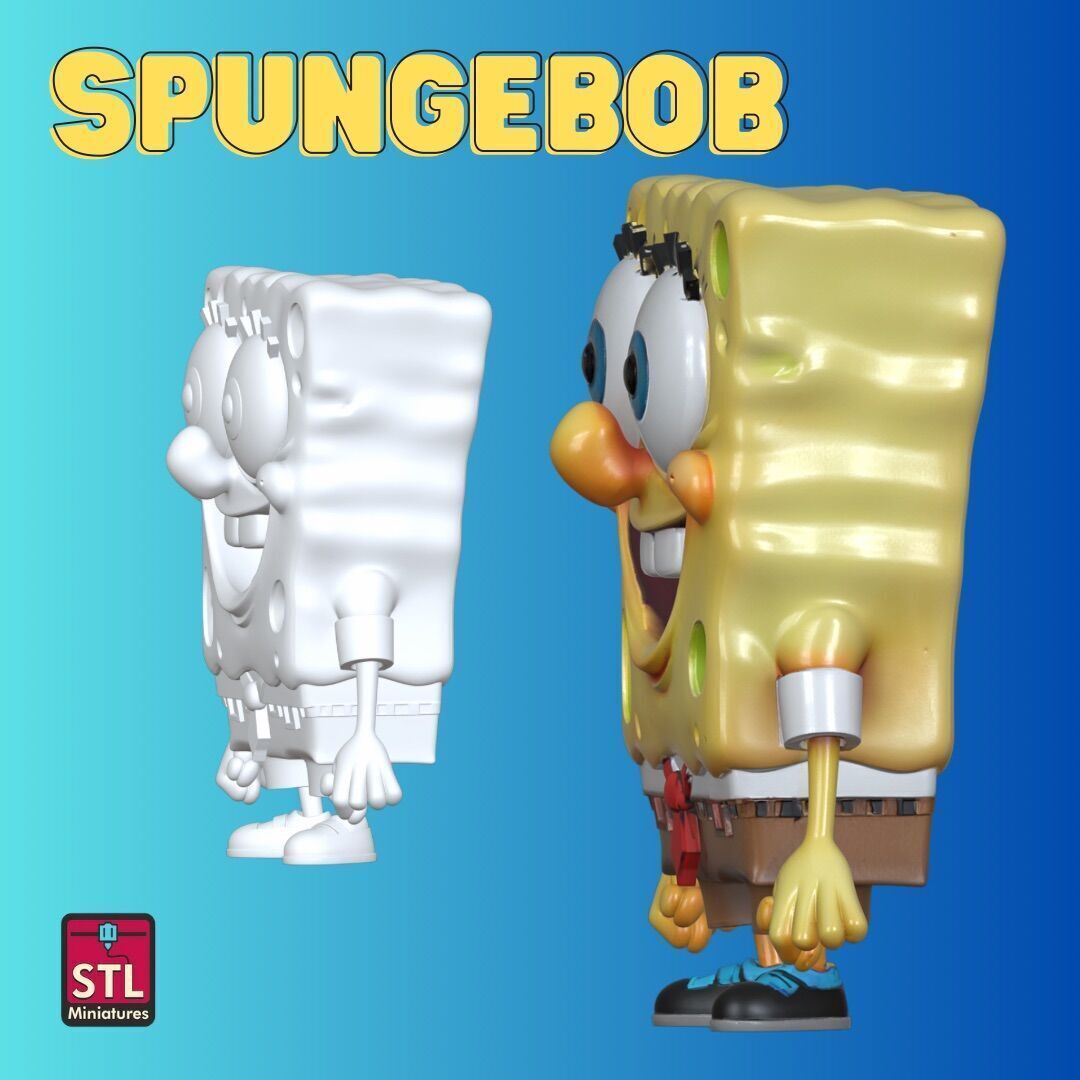 SpongeBob SquarePants STL File for 3D Printing 3D print model_1