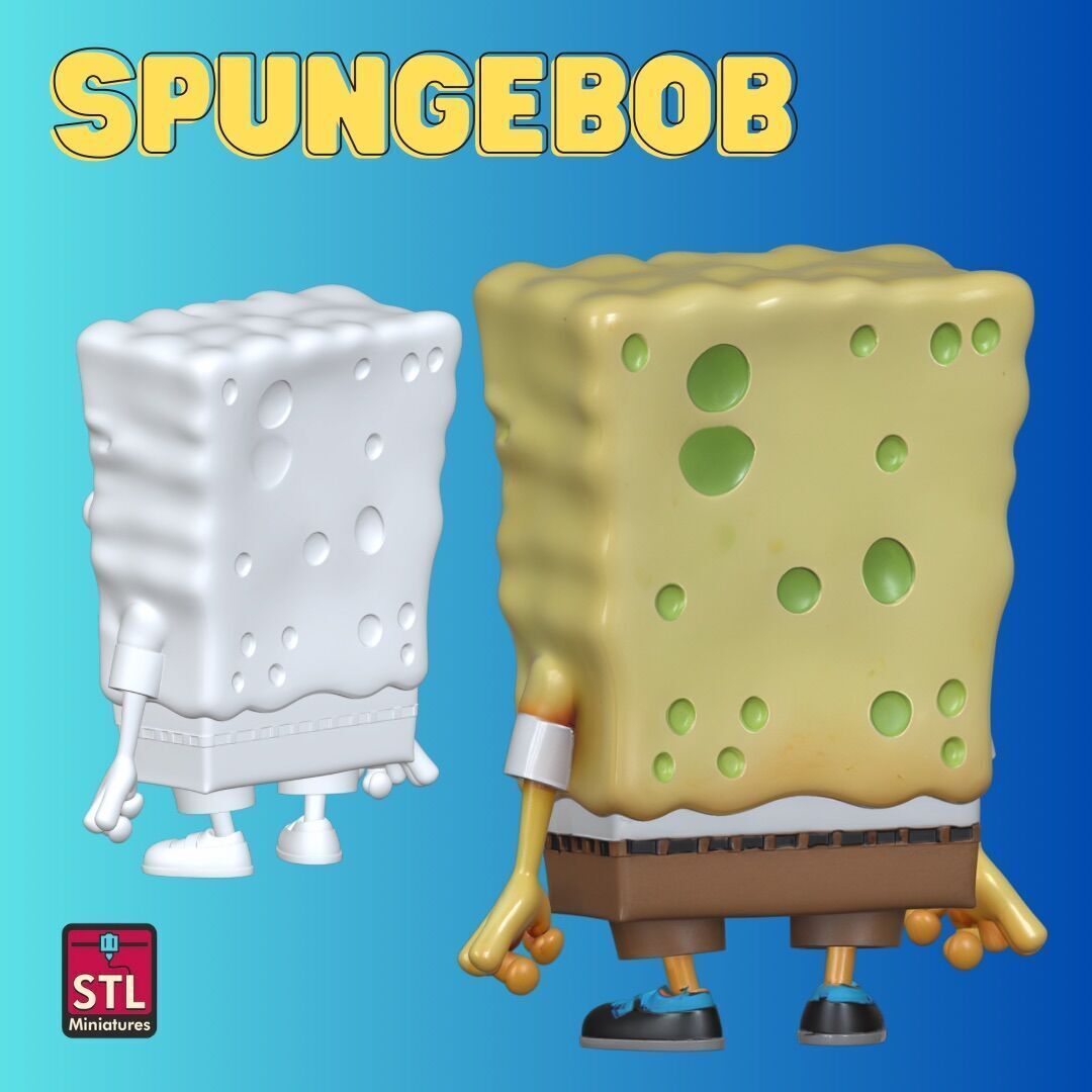 SpongeBob SquarePants STL File for 3D Printing 3D print model_2