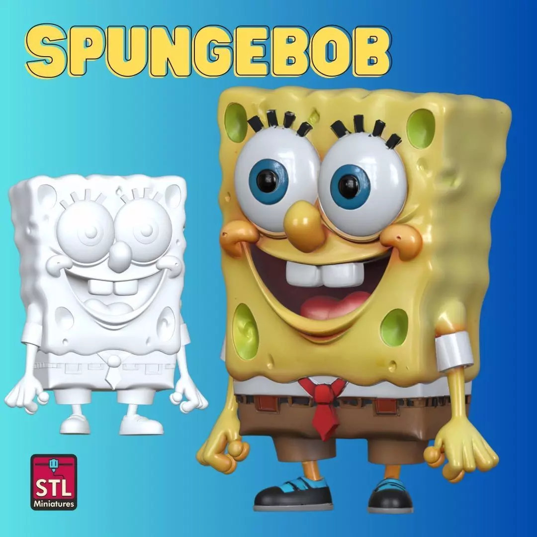 SpongeBob SquarePants STL File for 3D Printing 3D print model_0