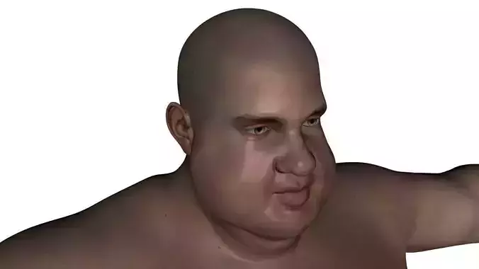 Realistic Fat Man - Rigged Low-poly 3D model