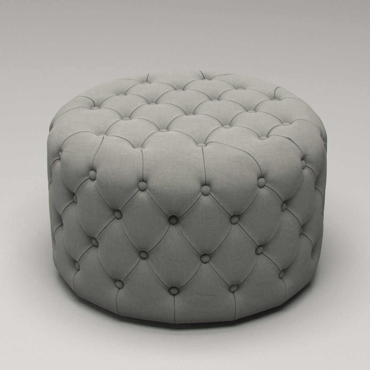 Markus Small Tufted Ottoman 3D model_1
