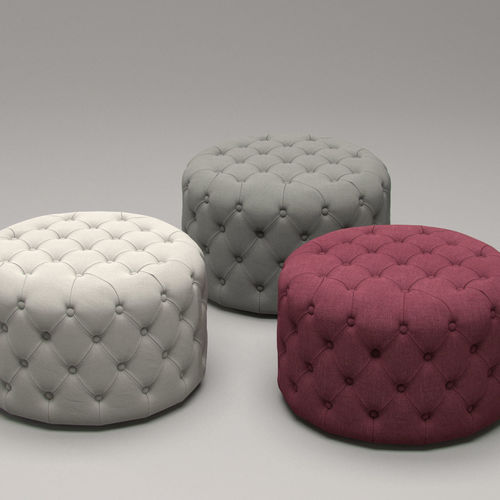 Markus Small Tufted Ottoman 3D model