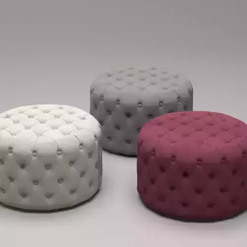 Markus Small Tufted Ottoman 3D model