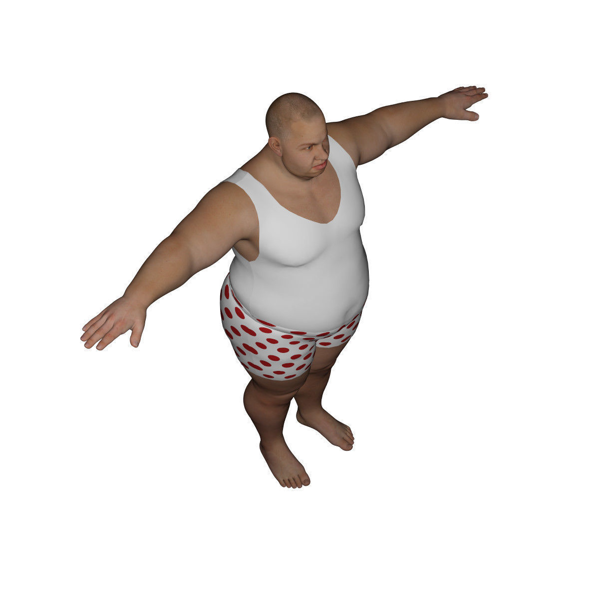 Realistic Fat Man - Rigged and Dressed Low-poly 3D model_18