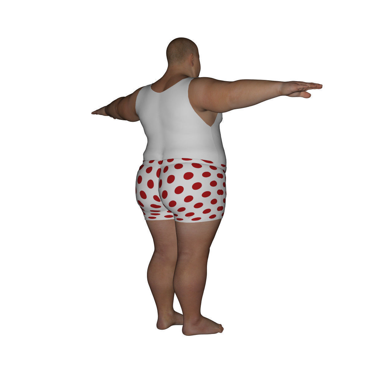 Realistic Fat Man - Rigged and Dressed Low-poly 3D model_7