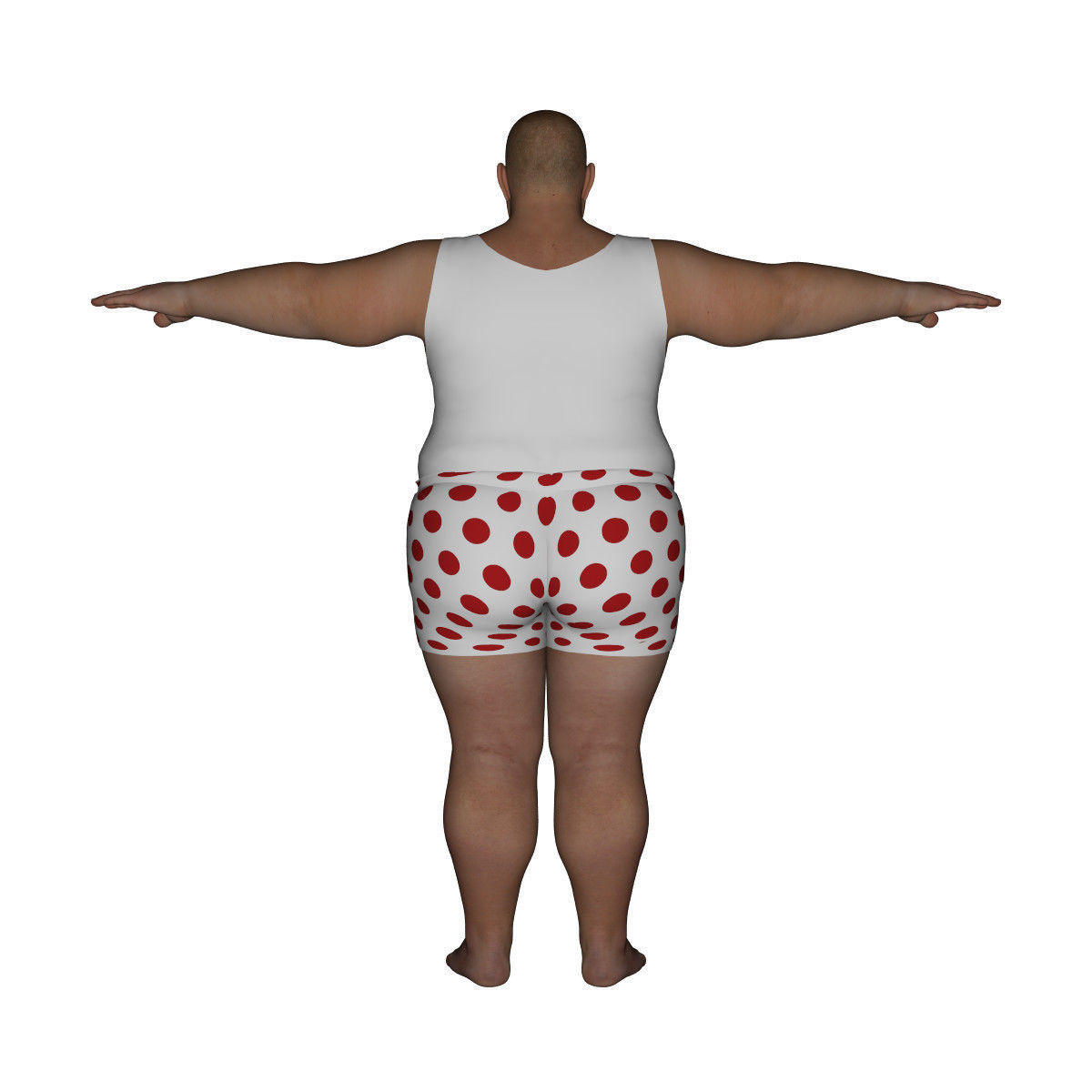 Realistic Fat Man - Rigged and Dressed Low-poly 3D model_6