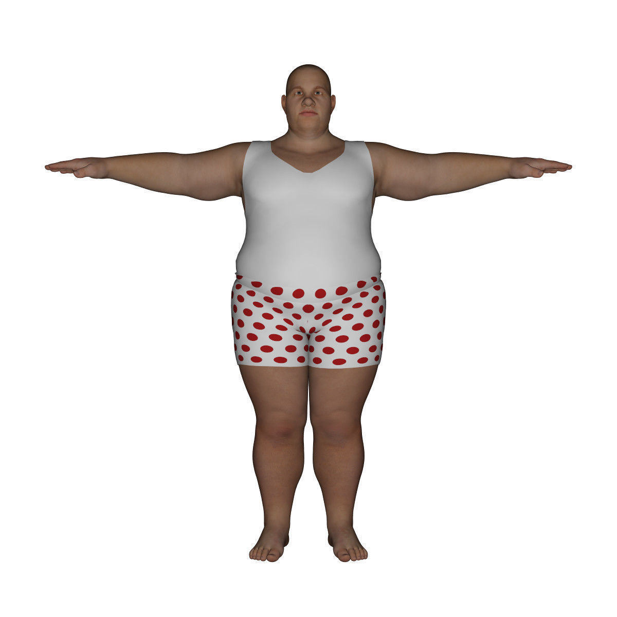Realistic Fat Man - Rigged and Dressed Low-poly 3D model_10