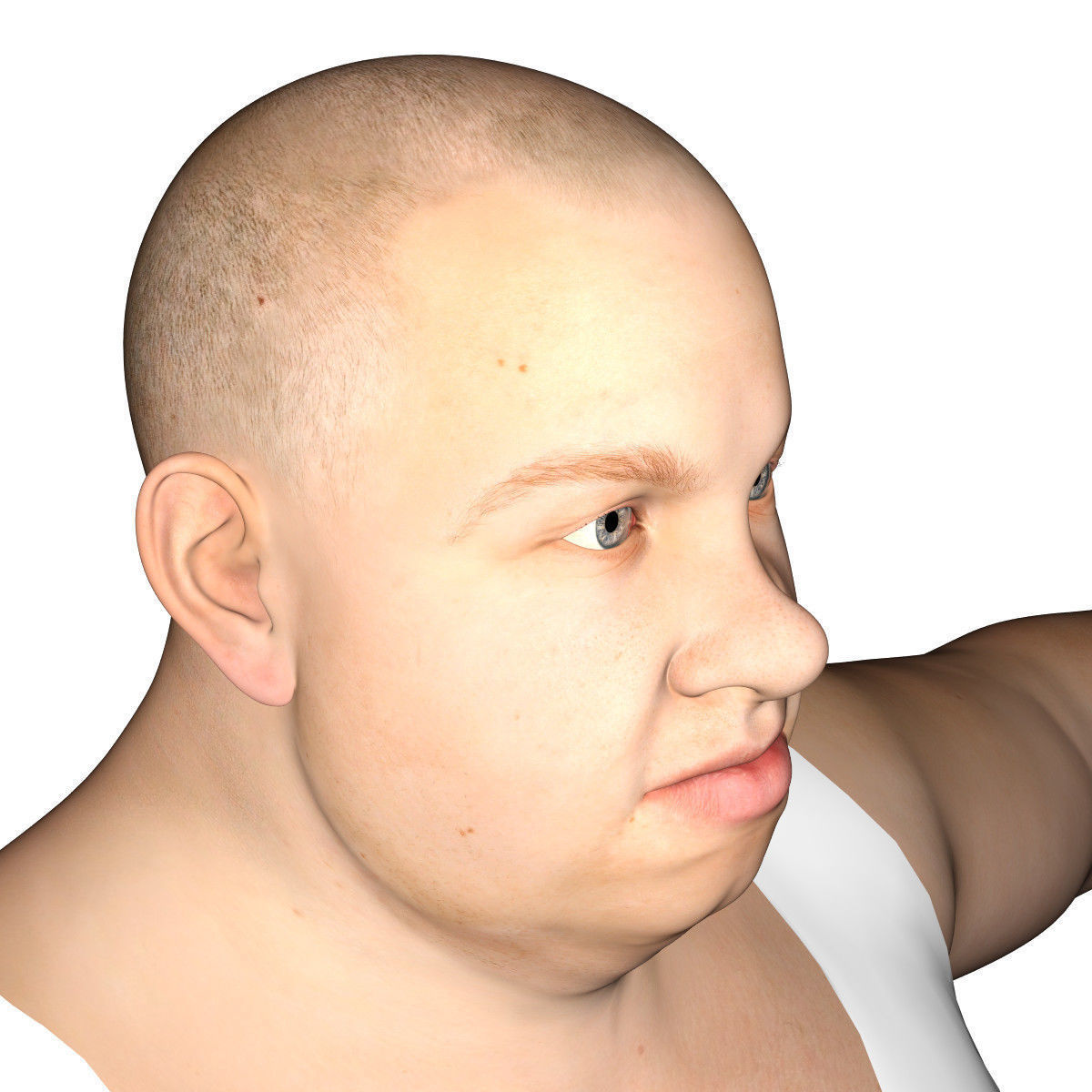 Realistic Fat Man - Rigged and Dressed Low-poly 3D model_28
