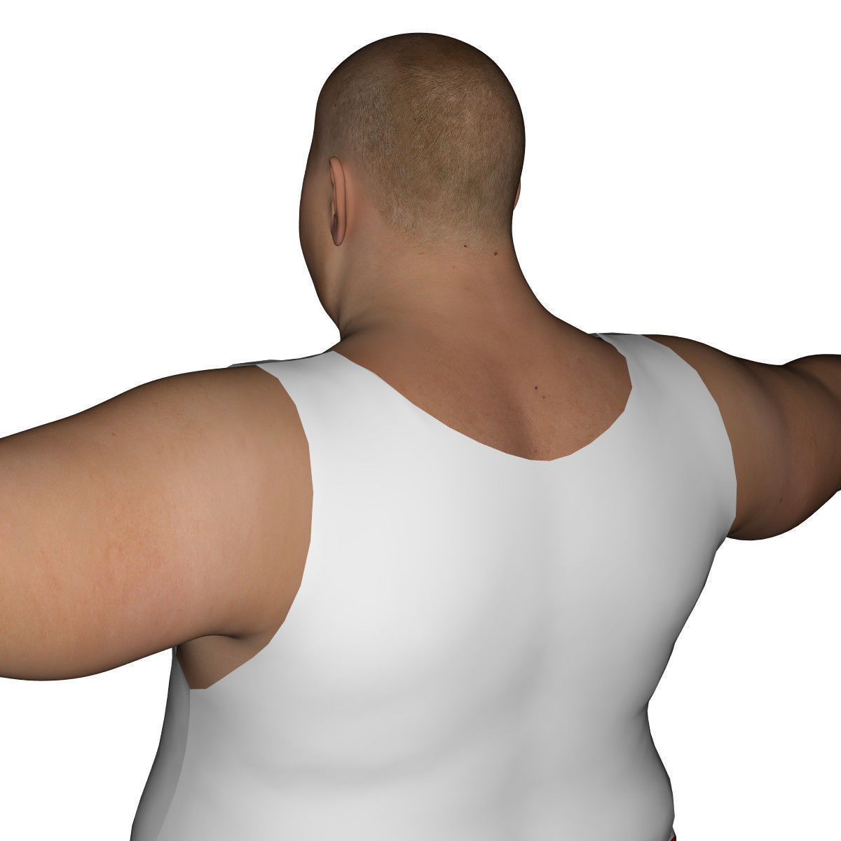 Realistic Fat Man - Rigged and Dressed Low-poly 3D model_24