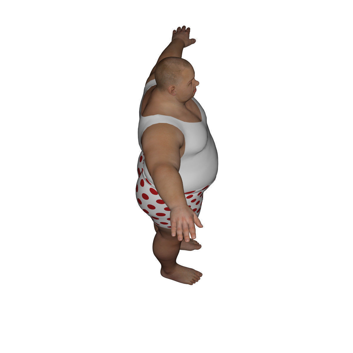 Realistic Fat Man - Rigged and Dressed Low-poly 3D model_17