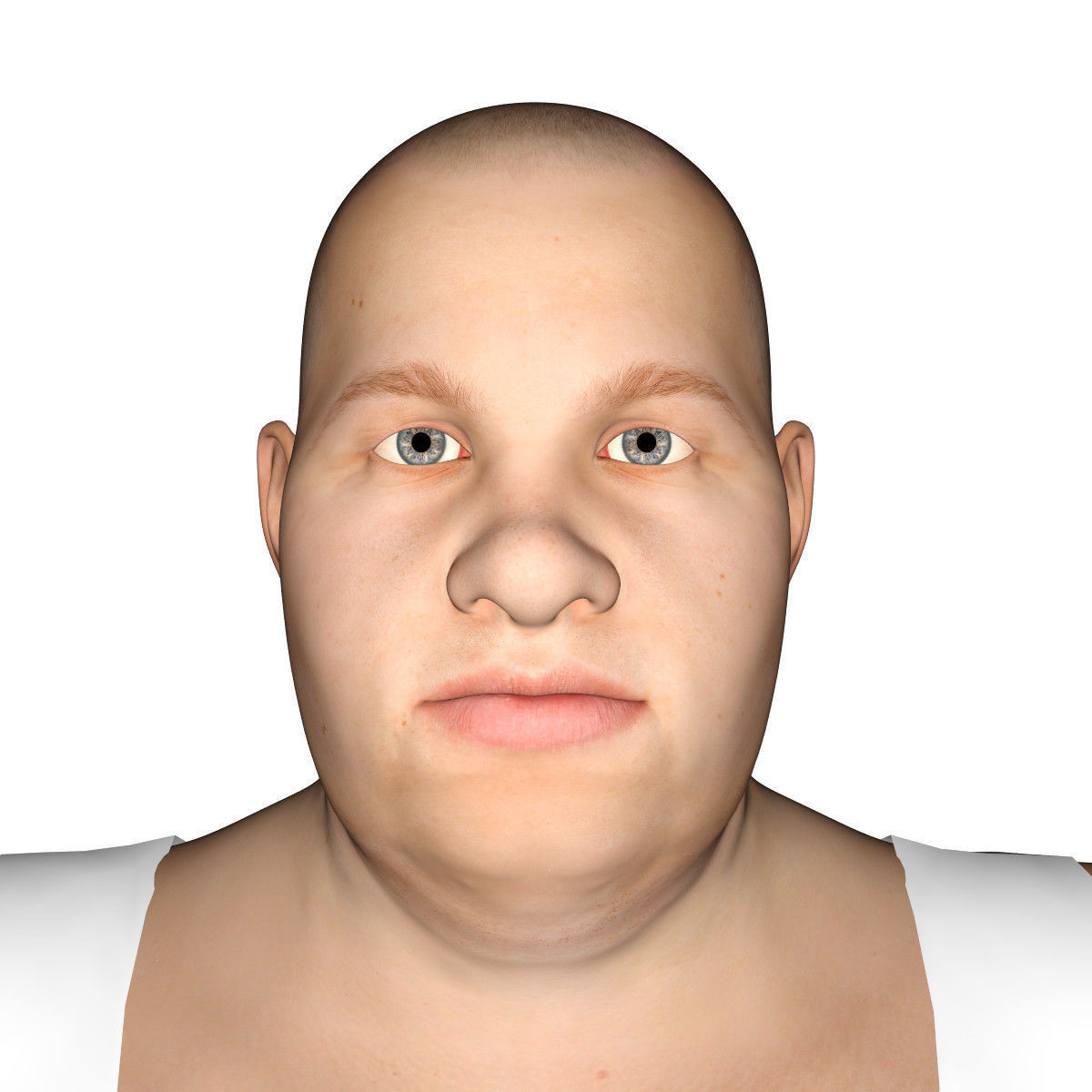 Realistic Fat Man - Rigged and Dressed Low-poly 3D model_29