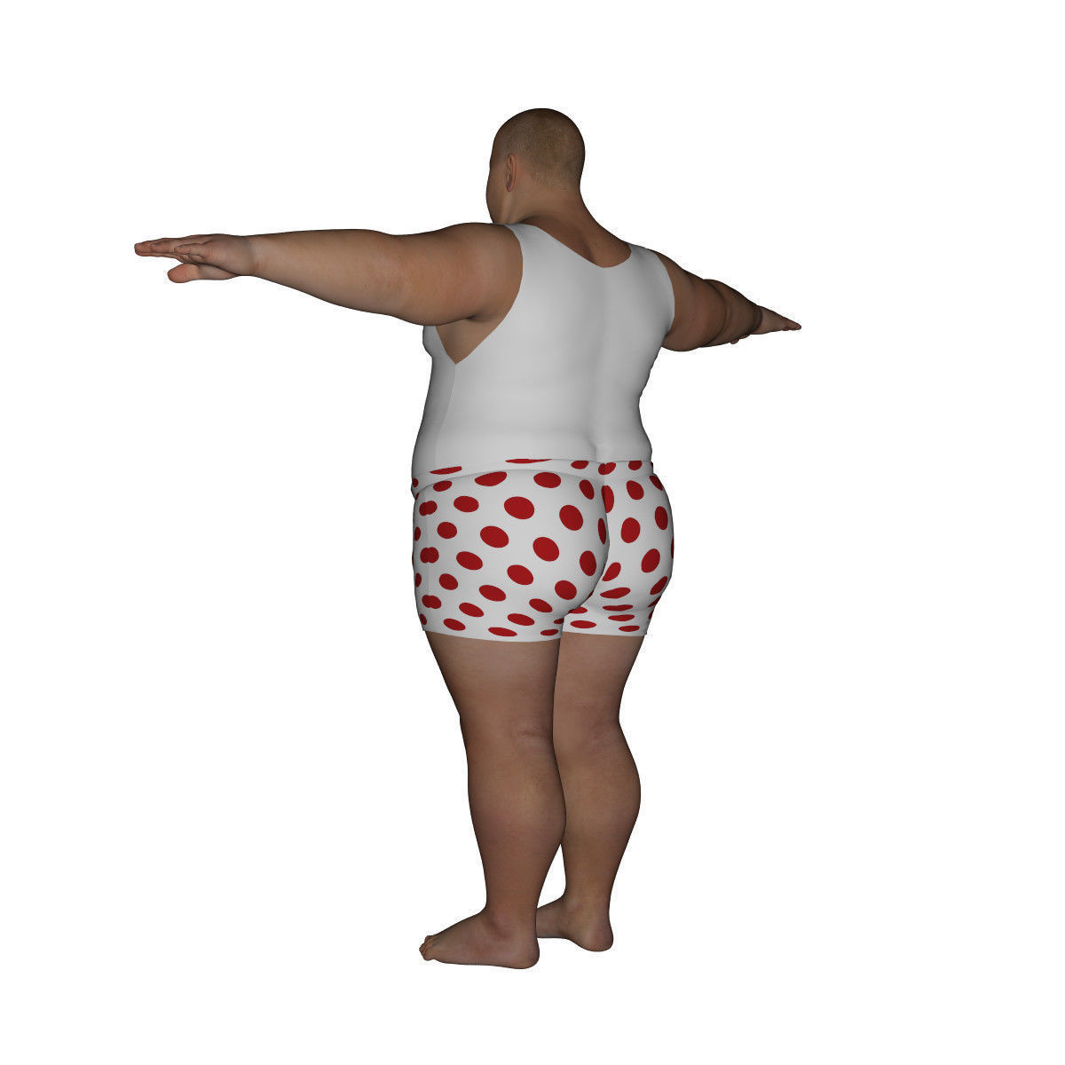 Realistic Fat Man - Rigged and Dressed Low-poly 3D model_5